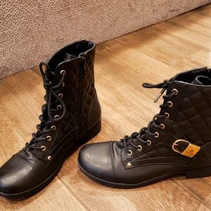 Guess Black & gold boots.